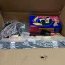 5 in 1 Super Pro Casino Game Set: Blackjack/Texas Hold'em/Roulette/Craps/Poker Kit, 10" Wooden Roulette Wheel, Carrying Case with 300 Clay Chips, 6 Deck Shuffler, 2 Double-Sided Rubber Mat And More