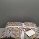 Levtex Home Rhapsody Quilt Set - Twin Quilt + One Standard Pillow Sham - Paisley in Yellow Orange Red Green Blues - Quilt Size (68 x 86in.) and Pillow Sham Size (26 x 20in.)- Reversible Pattern-Cotton