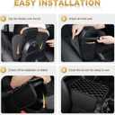 Center Console Cover Fit for Accord: Upgraded Bling Diamond Car Armrest Cover - Crystal Rhinestone Car Center Console Cover with 2 Storage Bags,Anti-Scratch Auto Armrest Pad Accessory Black