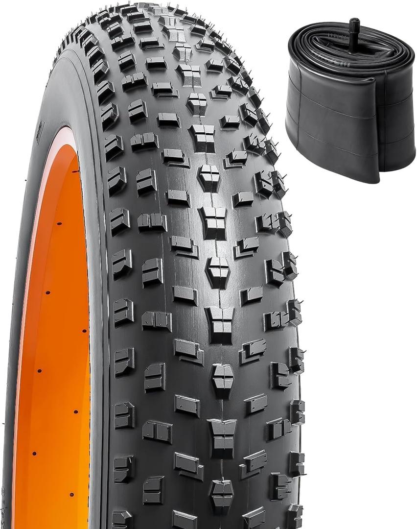 YUNSCM 26" Mountain Fat Bike Tire 26x4.0/100-559 Compatible with Mountain E-Bike 26 x 4 26 x 4.0 E-Bike Bicycle Tire