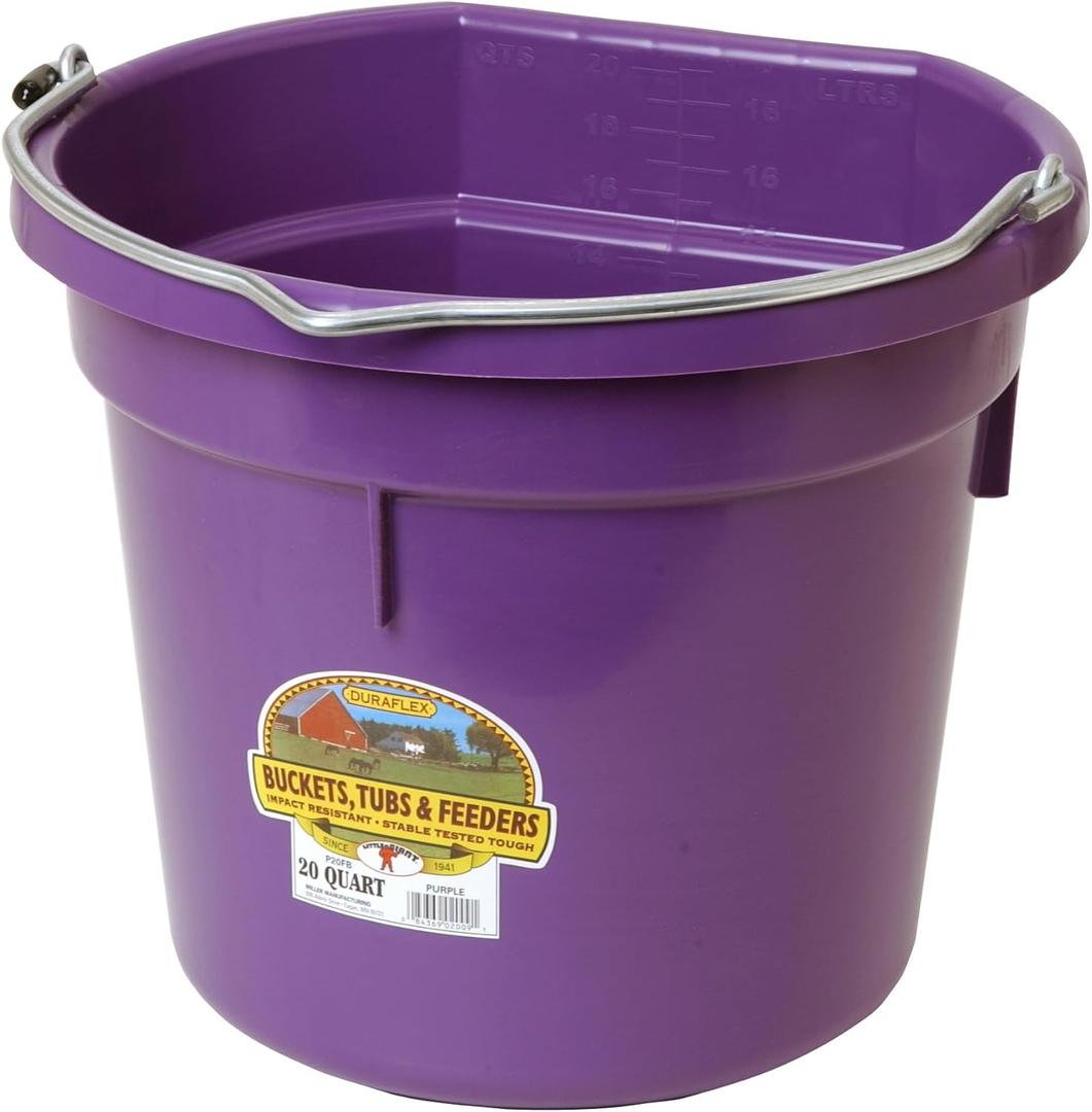 Flat Back Bucket 20 Qt (Purple)