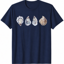 Oyster Seafood Shirt |Funny Oyster Pearl Seashell Girl Women T-Shirt Navy Blue, No Size Listed