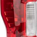 Left Driver Side Rear Tail Light Assembly Compatible With 2017-2019 Ford F-250 F-350 Super Duty Tail Light Rear Brake Lamps Replacement Taillights (w/o Blind Spot) (w/o LED)