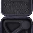 LTGEM Massage Case Compatible with TheraGun Relief Handheld Percussion Massage Gun/Neck/Back/Leg/Shoulder Massage Gun - Travel Protective Carrying Storage Bag, Oxford Dark Grey(Case Only)