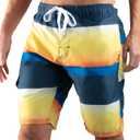 Kanu Surf Mens Bellaire Swim Trunks (Regular & Extended Sizes) (XL)
