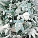 MAYREEL 1 Inch Slate Blue Crushed Velvet Ribbon Frayed Edge Hand Torn Fringe for Bridal Bouquets Invitations Vow Books Gift Baskets Hair Bows 6 Yards