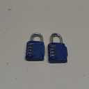 Combination Padlock Locker Lock, 4 Digit Combo Lock for Locker, Gym, School, Luggage, Gate, Suitcase, Bike, Cabinet, Shed, Storage - 2 Pack Blue