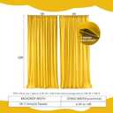 2 Panels Yellow Backdrop Curtain, 10 x 10 Feet Satin Background Curtains for Parties, Weddings, Baby Showers, Halloween, Christmas Birthday Party Photoshoot Backdrop Curtains Decorations