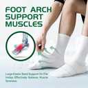 2 x Men's Crew Socks, White Socks Men,Cushioned Cotton Athletic Arch Support Moisture Wicking,1-Pairs Premium Trial Pack (White)