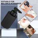 Automatic Soap Dispenser Liquid Touchless: 9oz Black Plastic - Rechargeable Electric Smart Auto Hand Soap Dispenser - Dish Bathroom Kitchen