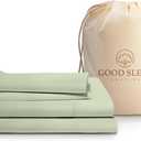 Good Sleep Bedding Queen Cotton Sheet Set - 4 Pc, 800 Thread Count Luxury Extra Deep Pocket Queen Sheets, Fits Mattress Upto 16", Soft & Breathable, Durable Queen Size Bed Sheets - Sage Green Sheets