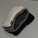 Sofier Winter Headbands for Women 3 Pack Knit Ear Muffs With Thick Fleece Lined Cold Weather Ear Warmers Christmas Stocking Stuffers Gifts (Black+Beige+Gray)