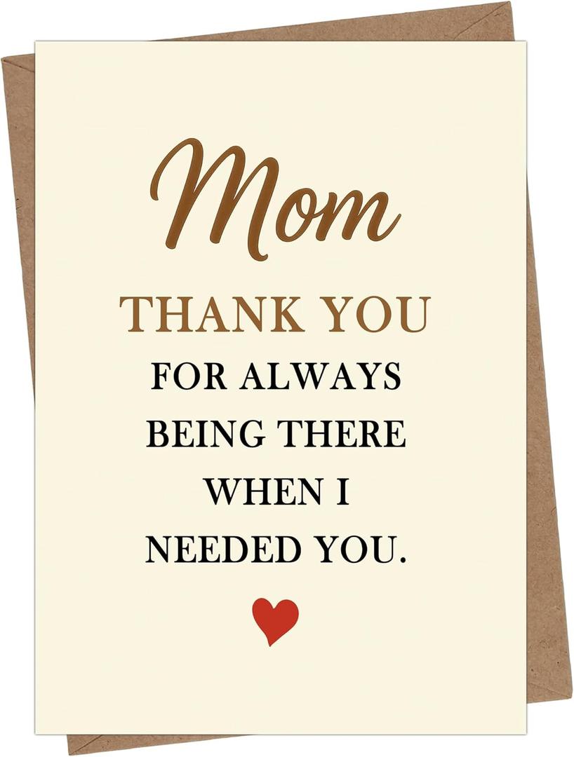 3 x Cheerin Sweet Birthday Cards for Mom – Thank You Card for Mum with Envelope from Daughter and Son – Heartfelt Appreciation Mother's Day Cards for Stepmom, Grandma, or Mother Figures 5x7