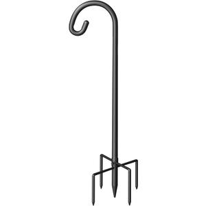 Shepherd Hook for Outdoor, Heavy Duty Bird Feeder Pole with 5 Prong Base, Adjustable Height Bird Feeder Stand Ideal for Hanging Bird Feeders, Plant, and Garden Decorations (76 Inches)