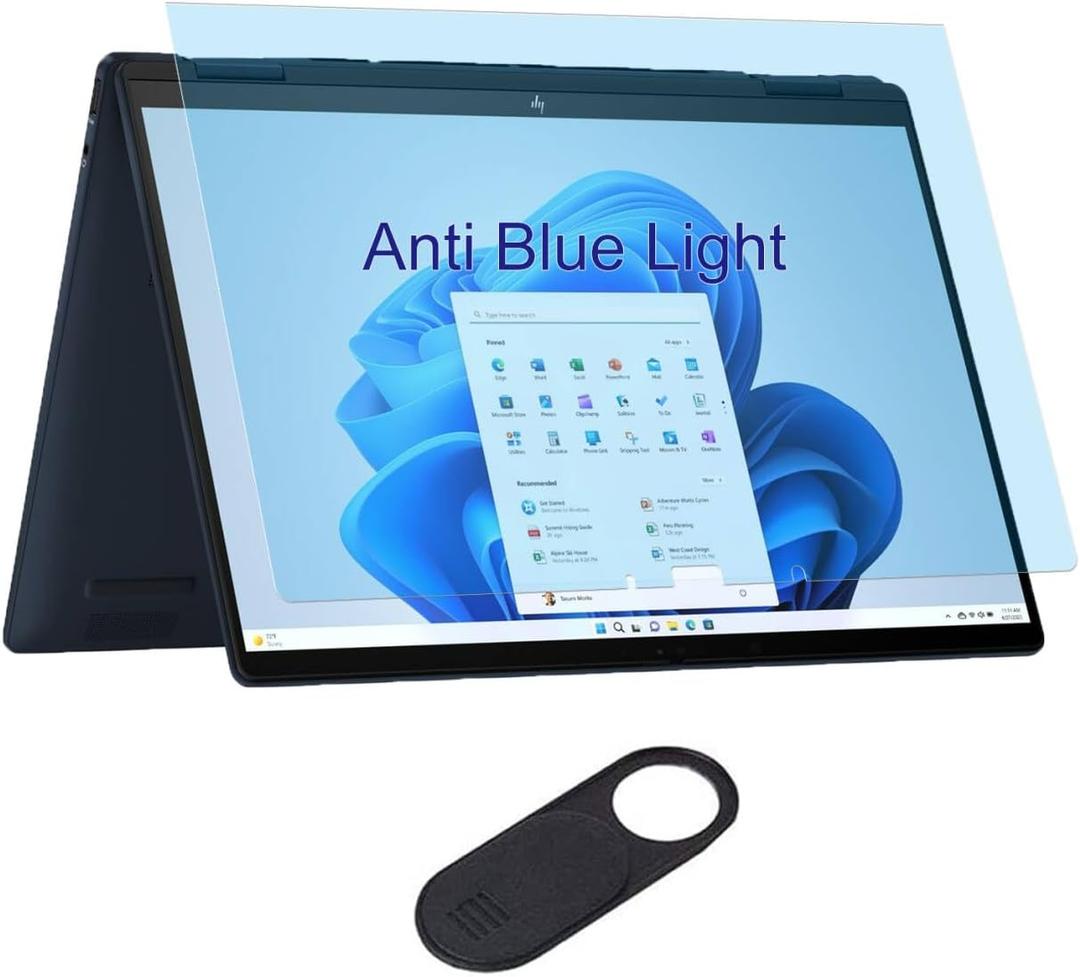 2 Pack Anti Blue Light Screen Protector for HP Envy X360 2-in-1 14 Inch (14-FA/FC Series) and HP OmniBook X Flip 14" (14-fk Series) Touchscreen Laptop, Anti Glare and Eye Protection (Matte) Shield