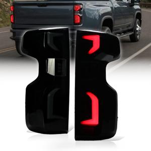 Smoked LED Tail Light Fit For 2019-24 Silverado 1500 Driver&Pessenger Side