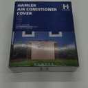 HAMLER Air Conditioner Cover, Outdoor AC Cover for Outside Units - 420D Heavy Duty Fabric Waterproof Winter AC Protector Central Unit Square Fits up to 24"L*24"W*30"H (24"L*24"W*30"H Brown & Beige)