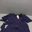 PRETTYGARDEN Summer Dresses for Women 2026 Elegant Classy Short Sleeve V Neck Ruffle A Line Belted Long Beach Vacation Dress M