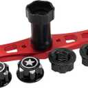 17mm Hex Wheel Nuts Adapter w/ 17 Wheel Hex Wrench RC Sleeve Tool Compatible with Traxxas X-Maxx E-Revo E-Maxx Summit 1/8 RC Monster Car (Black)