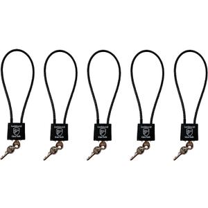 Cable Gun Locks with Keys Hunting Sports- Keyed Alike 15" Cable Gun Safe Lock CA DOJ Approved for Pistols, Handguns, Rifles, and Shotguns, Home, Storage Firearm Locking and Safety (Black)