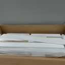 SUPERJARE 43-inch Modern White & Gold Desk - 2 Drawer Vanity, Computer & Home Office Study Desk for Writing & Bedroom