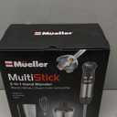 Mueller Multistick 5-in-1 Immersion Blender Handheld,12 Speed Hand Mixer-Turbo Boost,Heaviest Duty Copper Motor,Titanium reinforced Blades Hand Blender,Milk Frother Wand,Whisk,Beaker,Chopper,Grey (Gray)