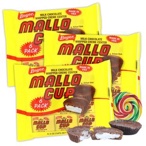 Sweetzo - Boyer Mallo Cups, Milk Chocolate Candies with Gooey Marshmallow Center, Individually Wrapped, 0.5 Ounces Each (Pack of 10) 11/20/2026