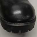 Wide Width Chelsea Boots Women Ankle Low Heel Fall Boots Lug Sole Short Booties (7.5 Wide, Black)