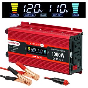 Car Power Inverter 12v to 110v 1000W(Peak) Power Inverters for Vehicles Truck Home with Dual AC Outlets and 5V USB Charging Port inversor de corriente 12v a 110v (1000W)