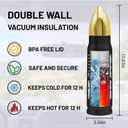 Gifts for Brother, 17 Oz Stainless Steel Brother Tumbler with Lid, Brothers Gift from Sister, Adult Brothers Gift for Wedding Thanksgiving Christmas, Big Bro Bullet Tumbler, Black, 1 PCS