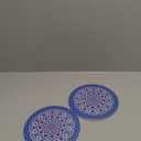 Ceramic Trivet for Hot Pots and Pans, Large Heat Resistant Mats with Cork Base, Trivets for Hot Dishes, Extra Thick, Round 7.9 Inch, Set of 2 (Blue)