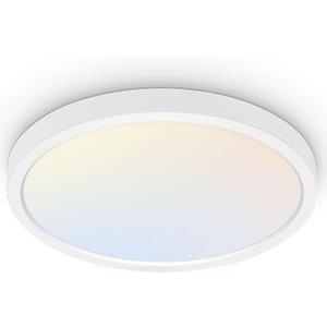 hykolity 18 Inch LED Round Flat Panel Light, White, 32W, 3200lm, 3000K/4000K/5000K CCT Selectable, 120Beam Angle, Dimmable Edge-Lit Flush Mount Ceiling Light Fixture - ETL Listed