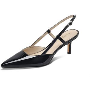 Slingback Heel for Women Kitten Heels Closed Pointed Toe Low Heel Pumps Rhinestones Heels for Women Dress Shoes for Wedding Party Prom, Size 11, Black