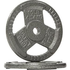 2-Inch Olympic Cast Iron Weight Plate for Strength Training & Weightlifting, 10LB (Pair)