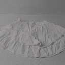 Flowy Shorts for Women Casual Boho Ruffle Tiered Skorts High Waist Mini Skirts Golf Tennis Crochet Shorts (X-Large, White)