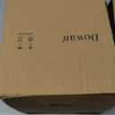 DOWAN Utensil Holder, 6.5 Large Utensil Holder for Kitchen Counter, Ceramic Utensil Crock with Table-Protection Cork Mat, Utensil Organizer Caddy for Tongs, Spoons (White & Blue)