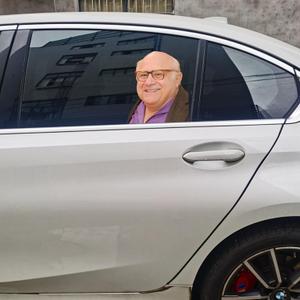 Danny DeVito Car Window Cling Funny Sticker Window Decal for Vehicles Automotive Stickers for Out Side (Left)