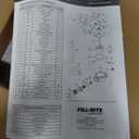 Fill-Rite FR152 Piston Hand Pump with Hose & Nozzle Spout, Red