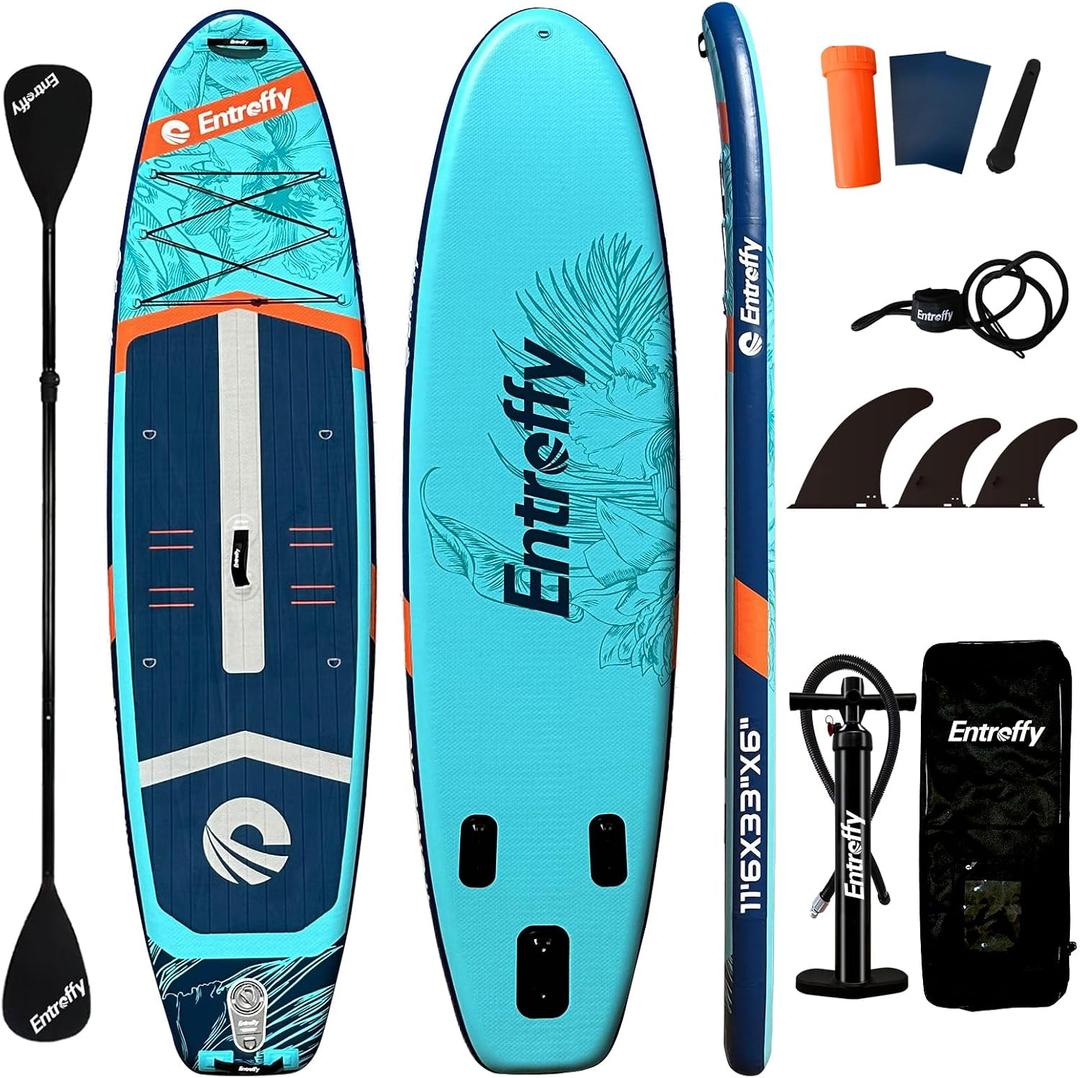 Inflatable Stand Up Paddle Board, 11'6“ x 33” Extra Wide SUP
