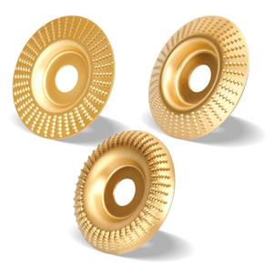 3Pcs Angle Grinder Wood Carving Disc, 4" Angle Grinder Attachments, Stump Grinder Tool Grinding Wheel Cutting Disc