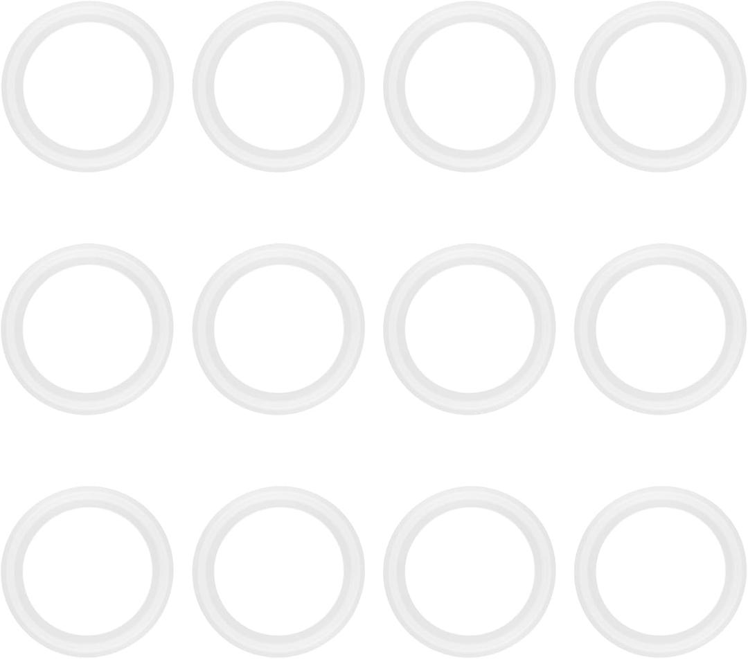 2 Inch Tri Clamp Silicone Gasket for 2" Tri-Clamp Sanitary Fittings TC O-Ring Seal Gaskets 12PCS
