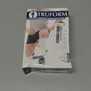Truform Compression Socks, 15-20 mmHg, Men's Gym Socks, Knee High Over Calf Length, White, Large