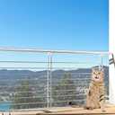 Shappy Balcony Net for Pets 16.5 ft x 2.5 ft Anti Fall Cat Dogs Netting Balcony Mesh Fence Net Screen Protection Crib Mesh for Pets Patios Stairway Clear Stair Banister Guard Apartment(White)