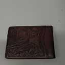 Pefiam Full Grain Leather Bifold Wallet for Men - 11 Slots, RFID Blocking, Gifts for Men - Cowboy Red