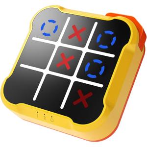 Tic Tac Toe Game, 3-in-1 Board Game Machine, Handheld Electronic Puzzle Game, Portable Bolt Game for Trip, Office Break, Queue Time, Birthday Gift for Kids Adult