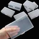 6 Pieces Mini Plastic Clear Beads Storage Containers Box for Collecting Small Items, Beads, Jewelry, Business Cards, Game Pieces, Crafts (5.2 x 3 x 1.2 Inch)