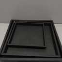 Square Wooden Black Tray Set