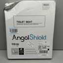Black Elongated Toilet Seat Natural Wood Toilet Seat with Zinc Alloy Hinges, Easy to Install also Easy to Clean, Scratch Resistant Toilet Seat by Angol Shiold (Elongated, Black)