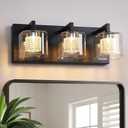 Dimmable LED Vanity Light, 3-Light Bathroom Light Fixtures over Mirror, 15.75"L x 7.48"W x 8.9"H
