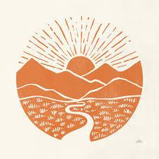 Ca 16x16 ON TH HORIZON MT SCENCES ART